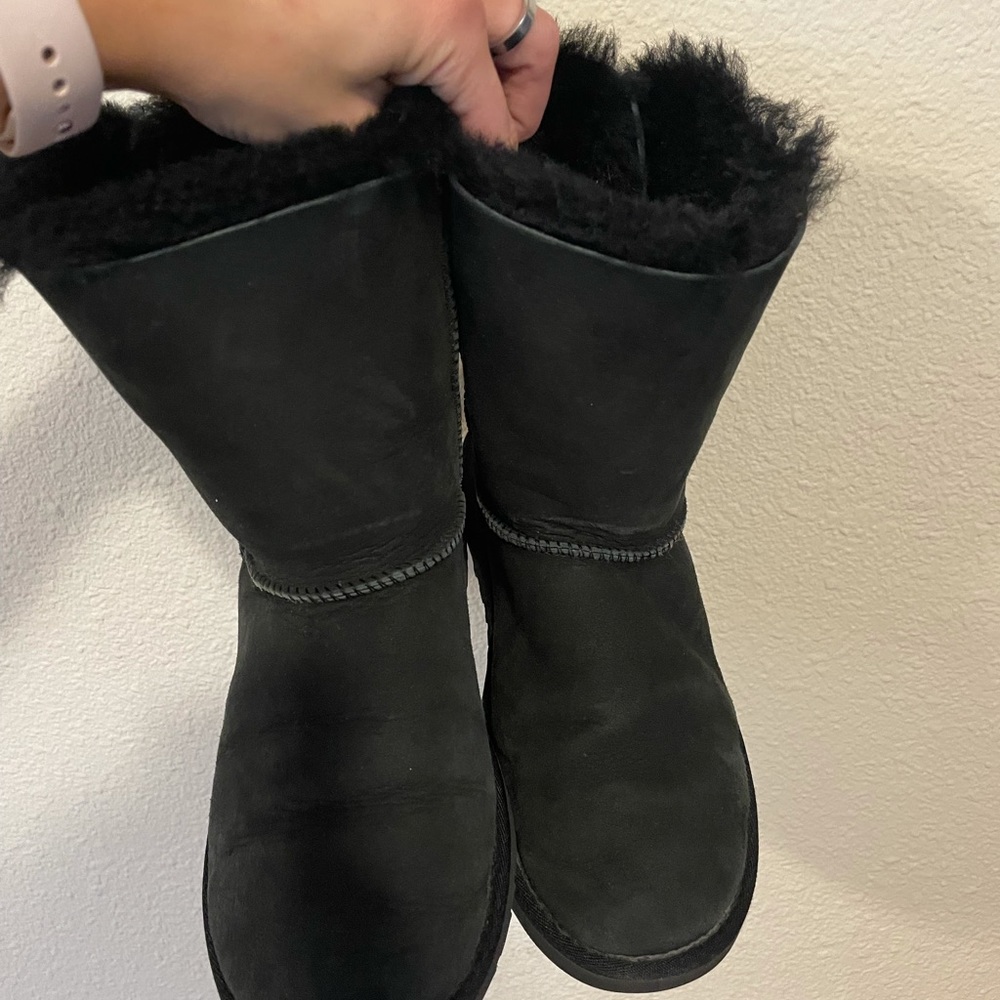 Bailey bow II Ugg Australia black bow boots - Picture 5 of 9